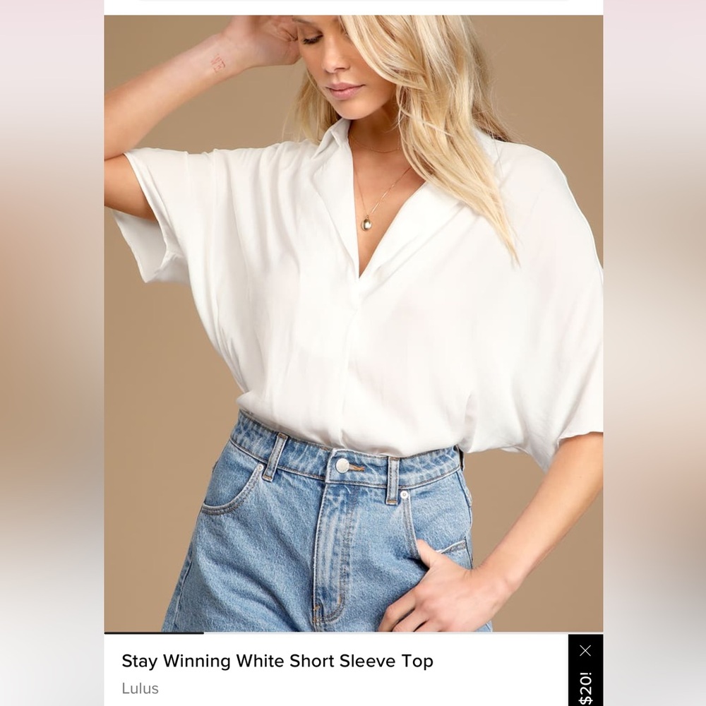 Lulu’s Short Sleeve Blouse, Women’s Size M